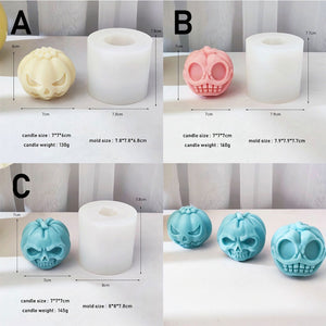 Pumpkin skull candle molds, Halloween candle molds, devil candle molds, handmade aromatherapy, silicone molds, ghost head,plaster ornaments
