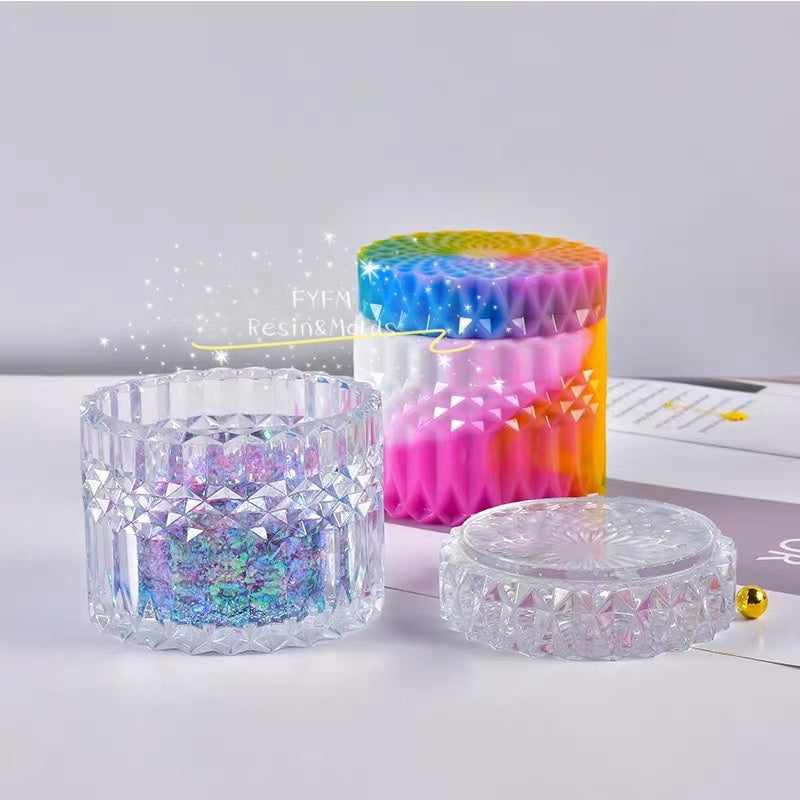 Resin Jar Bottle Molds With Lid/Storage Box