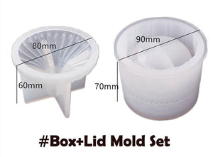 2Pcs Resin Jar Molds Set/Storage box set