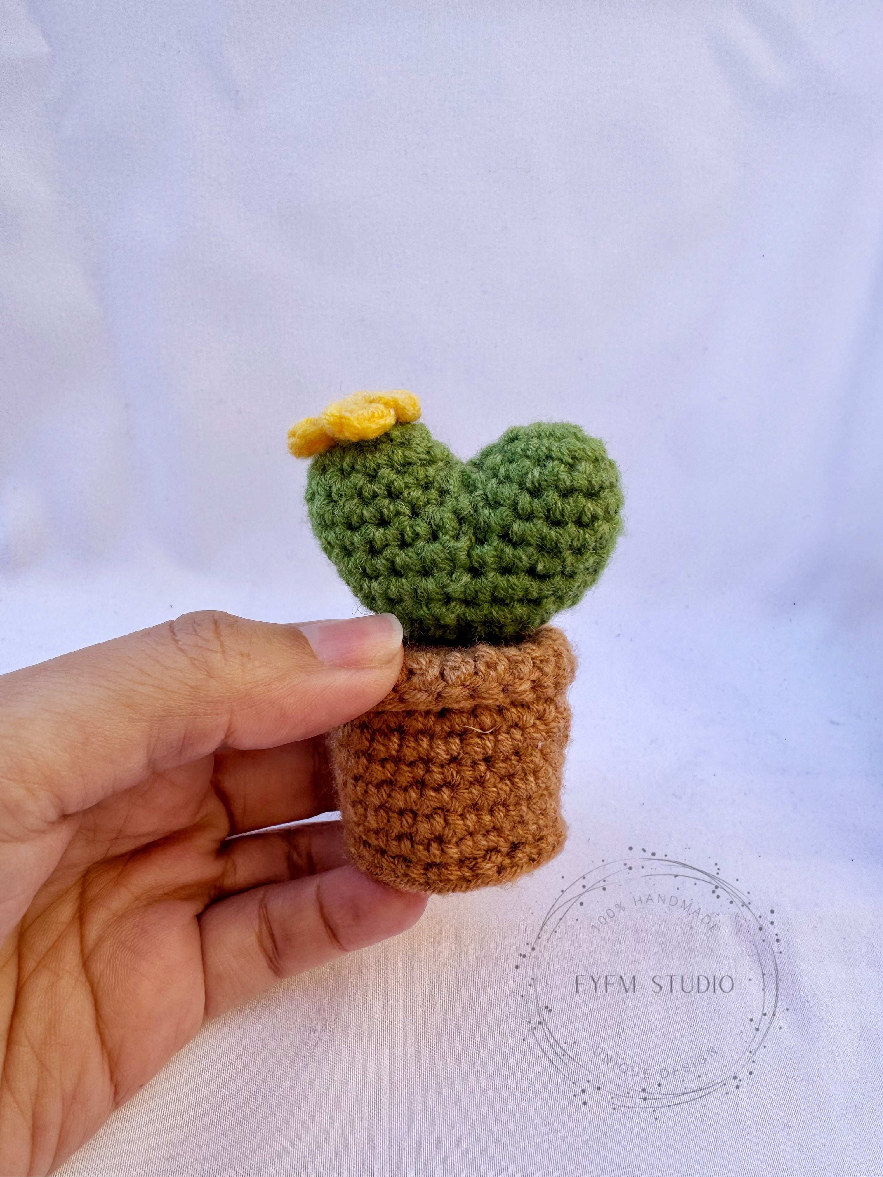 Cactus  Flower Crochet with Milk Yarn/ Handmade Flower Pot