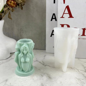 Goddess mold, witch mold, prayer mold, goddess candle mold, gypsum column, diffusion sticker DIY, resin silicone mold, food grade silicone