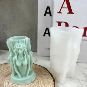 Goddess mold, witch mold, prayer mold, goddess candle mold, gypsum column, diffusion sticker DIY, resin silicone mold, food grade silicone