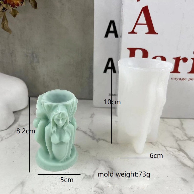 Goddess mold, witch mold, prayer mold, goddess candle mold, gypsum column, diffusion sticker DIY, resin silicone mold, food grade silicone