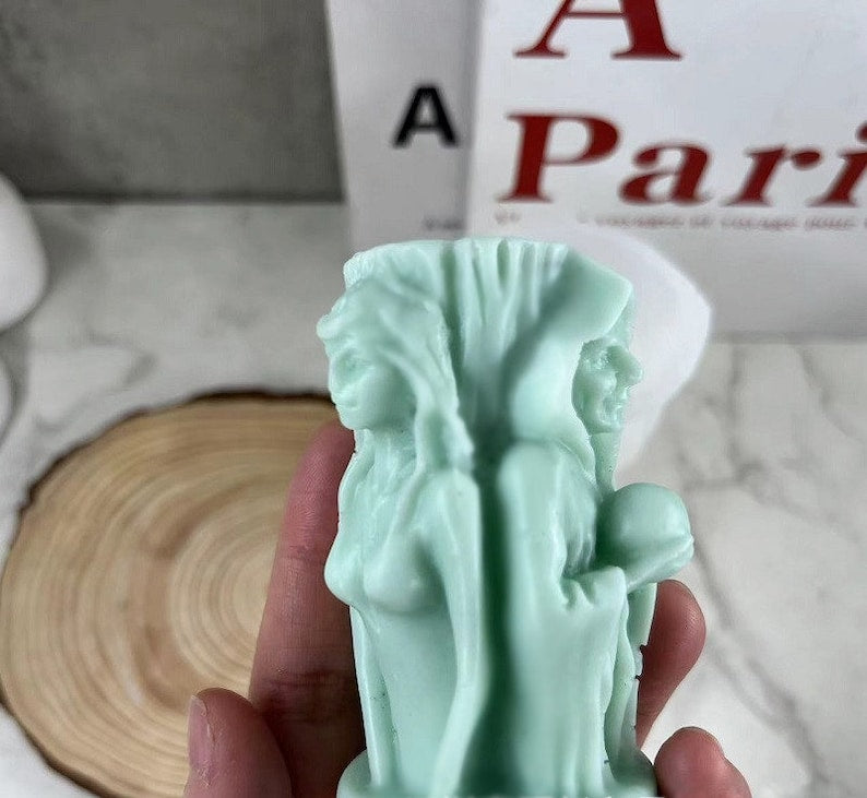 Goddess mold, witch mold, prayer mold, goddess candle mold, gypsum column, diffusion sticker DIY, resin silicone mold, food grade silicone