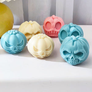 Pumpkin skull candle molds, Halloween candle molds, devil candle molds, handmade aromatherapy, silicone molds, ghost head,plaster ornaments