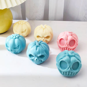 Pumpkin skull candle molds, Halloween candle molds, devil candle molds, handmade aromatherapy, silicone molds, ghost head,plaster ornaments