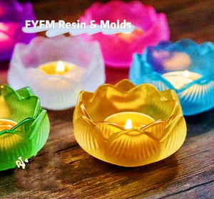 US Stock!Lotus Flower Resin Mold,candle holder Silicone Mold