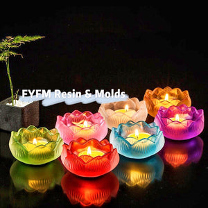 US Stock!Lotus Flower Resin Mold,candle holder Silicone Mold