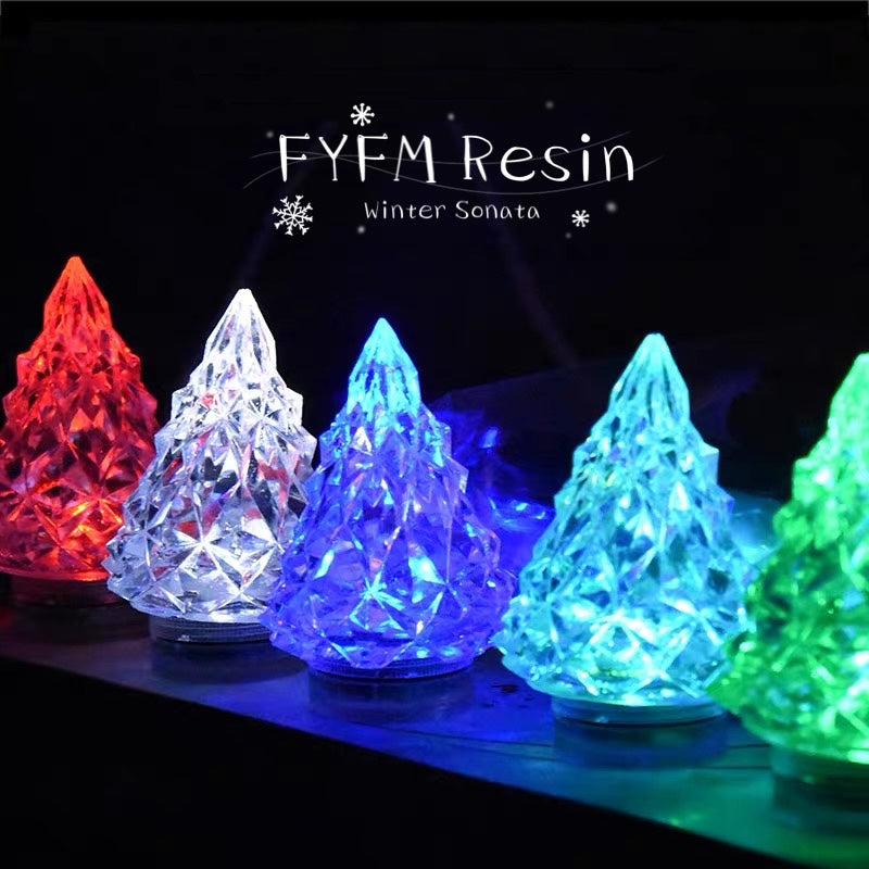 US Stock!Christmas Tree Resin Mold, LeD Light Up Resin Mold Set(Mold+Light) Christmas Decor,LED Light Resin, Living Room Holiday Decor