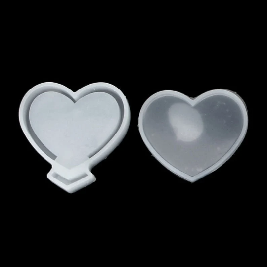 SALE!US Stock!2 Part Heart Resin shaker mold, Star Silicone mold