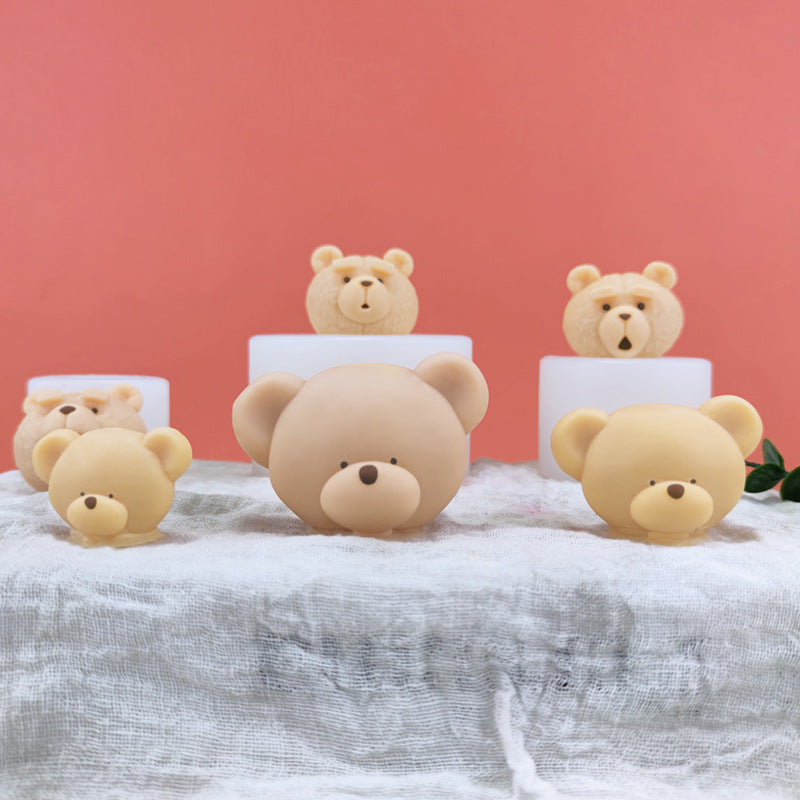Cute Teddy Bear Silicone Mold-teddy Bear Resin Mold-teddy Bear Keychain Mold-aroma  Plaster Bear Mold-cartoon Bear Mold-epoxy Resin Mold 