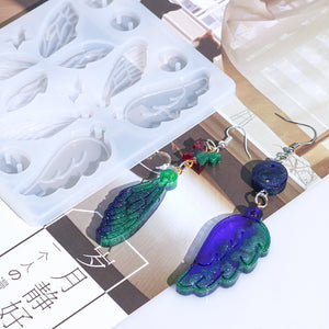 New Earring Combination Resin Mold DIY Jewelry Key Chain Pendant UV Resin Silicone Mold Jewelry Molds for Resin Casting