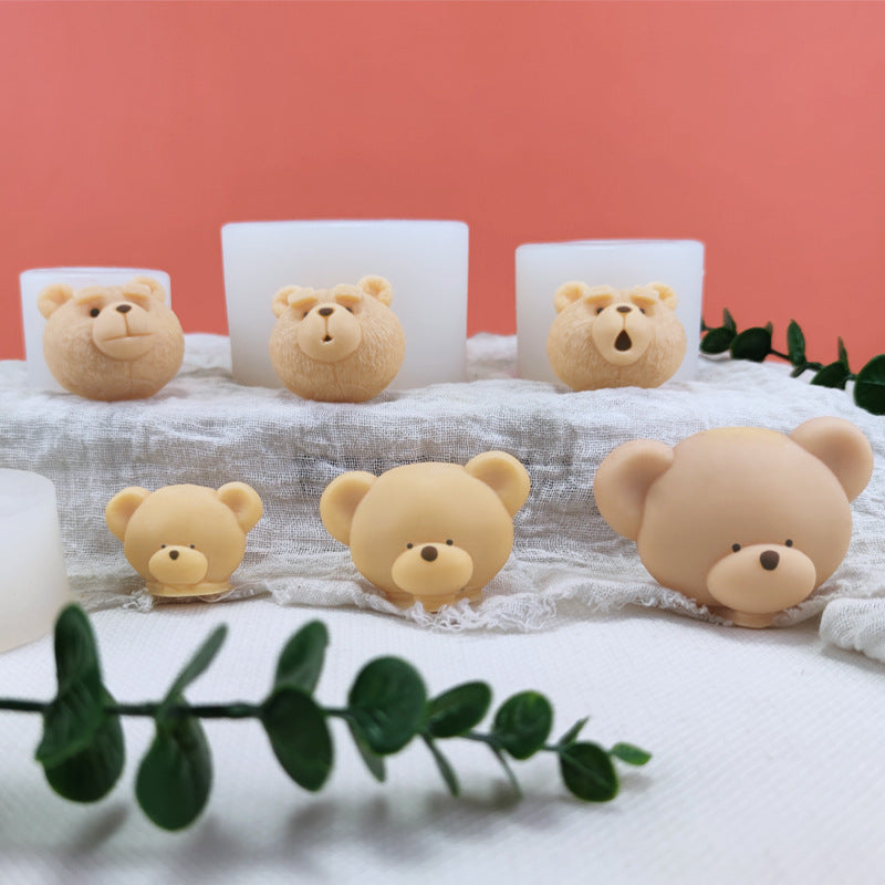 Cute Teddy Bear Silicone Mold-teddy Bear Resin Mold-teddy Bear Keychain  Mold-aroma Plaster Bear Mold-cartoon Bear Mold-epoxy Resin Mold 