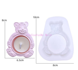 Small Bear Candle holder Mold