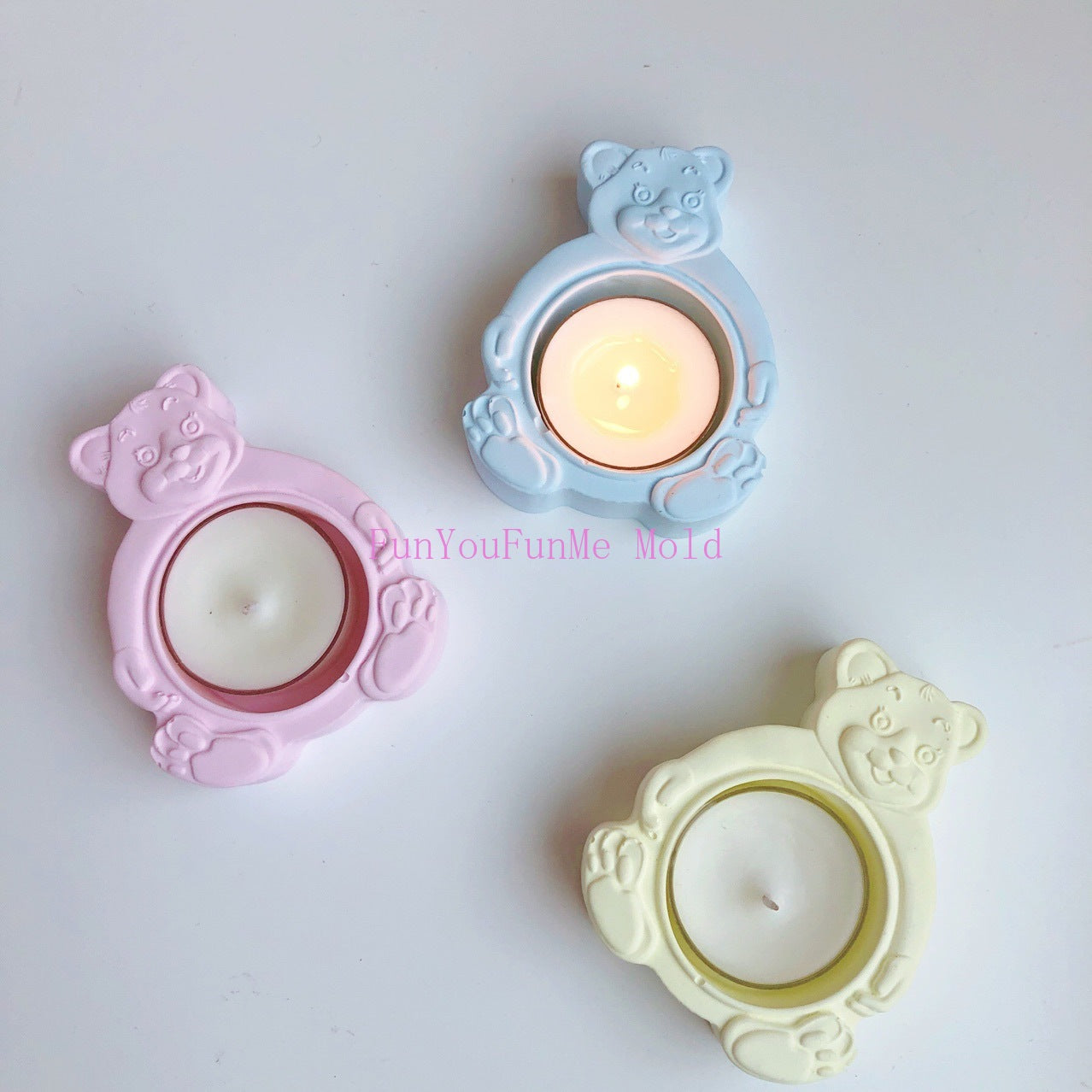 Small Bear Candle holder Mold