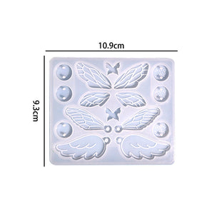 New Earring Combination Resin Mold DIY Jewelry Key Chain Pendant UV Resin Silicone Mold Jewelry Molds for Resin Casting