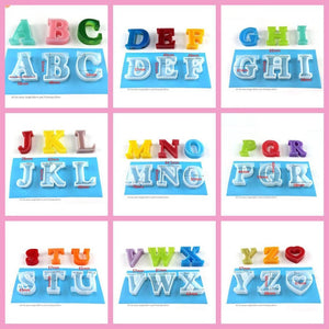 Large A-Z Letter Silicone Mold Set