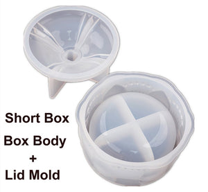 2Pcs Resin Jar Molds Set/Storage box Mold