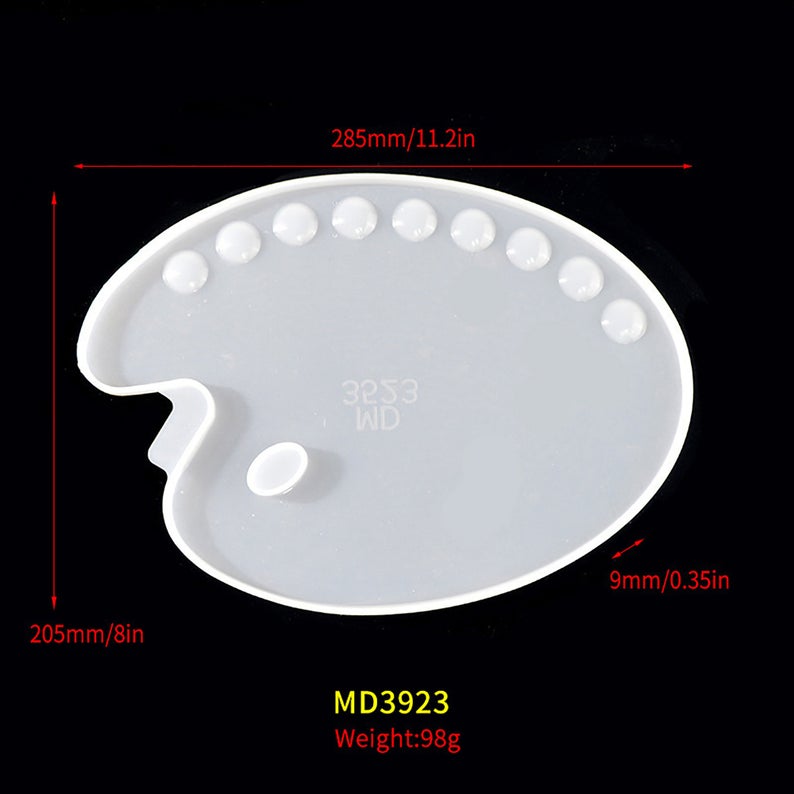 US Stock!Resin Paint Palette Mold, coaster molds, tray silicone