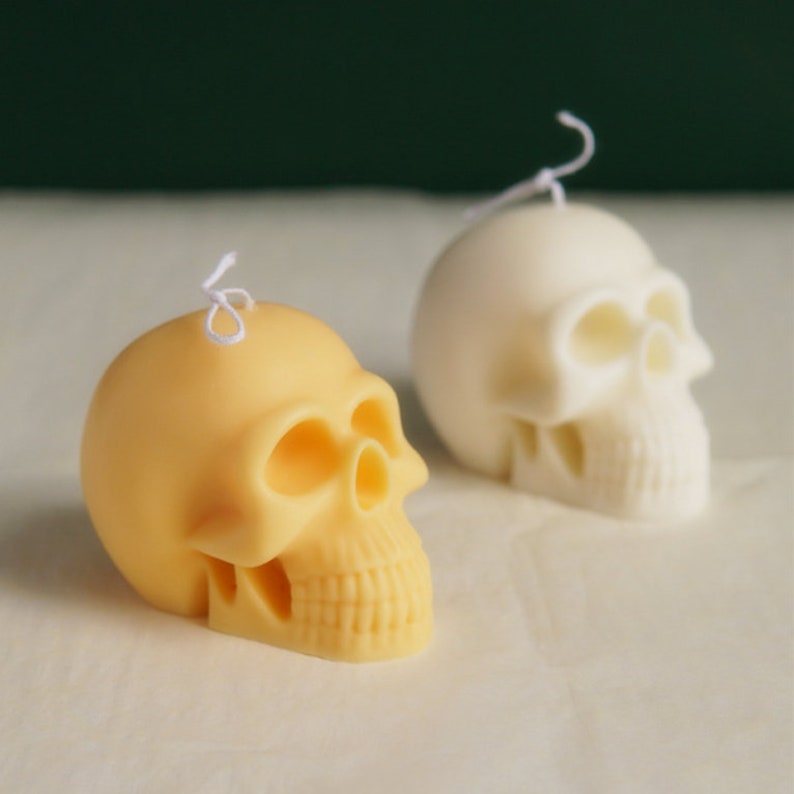 3d Skull Candle Mould, Handmade Don't Listen,look,speak Skeleton