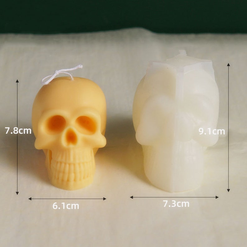 Halloween Skull Candle Mold-3D Skull Silicone Mold-Skull Resin Mold-D –  FunYouFunMe