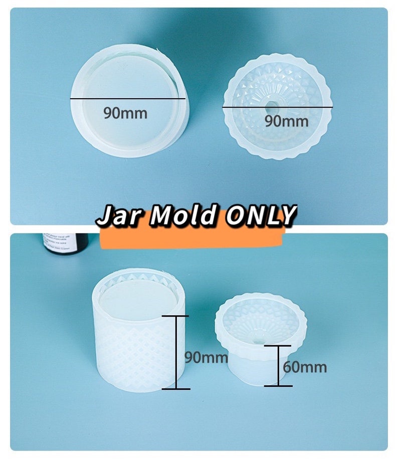 New Design 2Pcs Resin Jar Molds Set