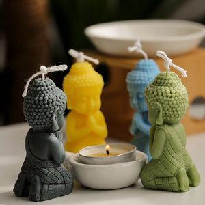 Silicone Buddha Statue Mold Handmade Scented Candles Ornaments Making Tool 4 Design