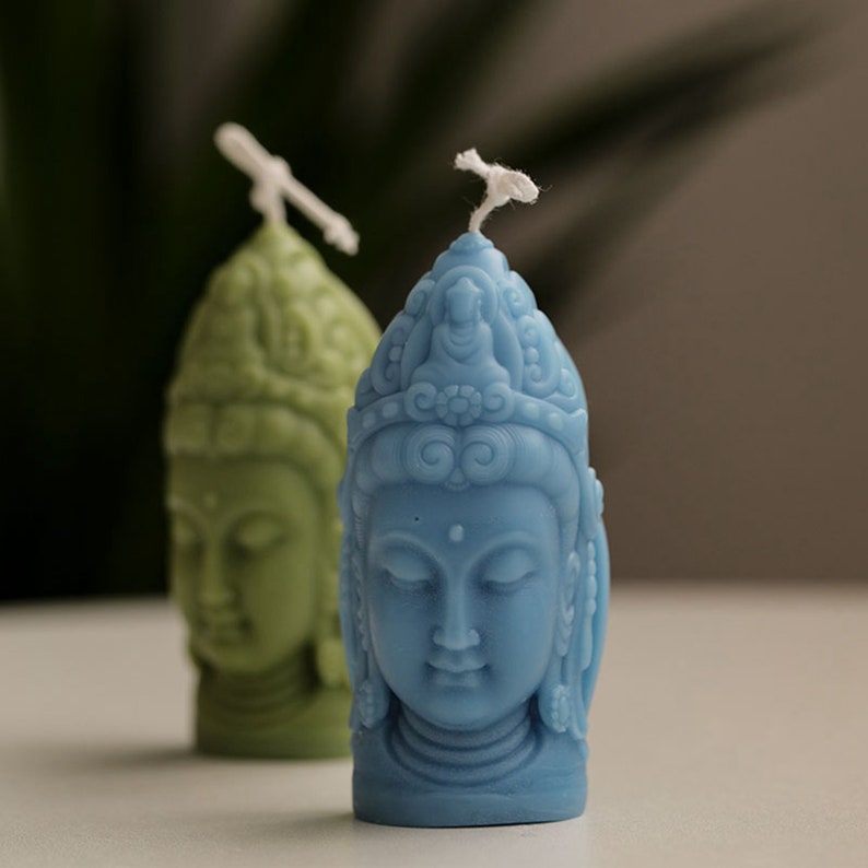 Silicone Buddha Statue Mold Handmade Scented Candles Ornaments Making Tool 4 Design