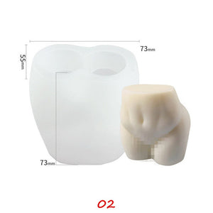 Female Body Candle Mold-Female Buttocks Candle Silicone Mold