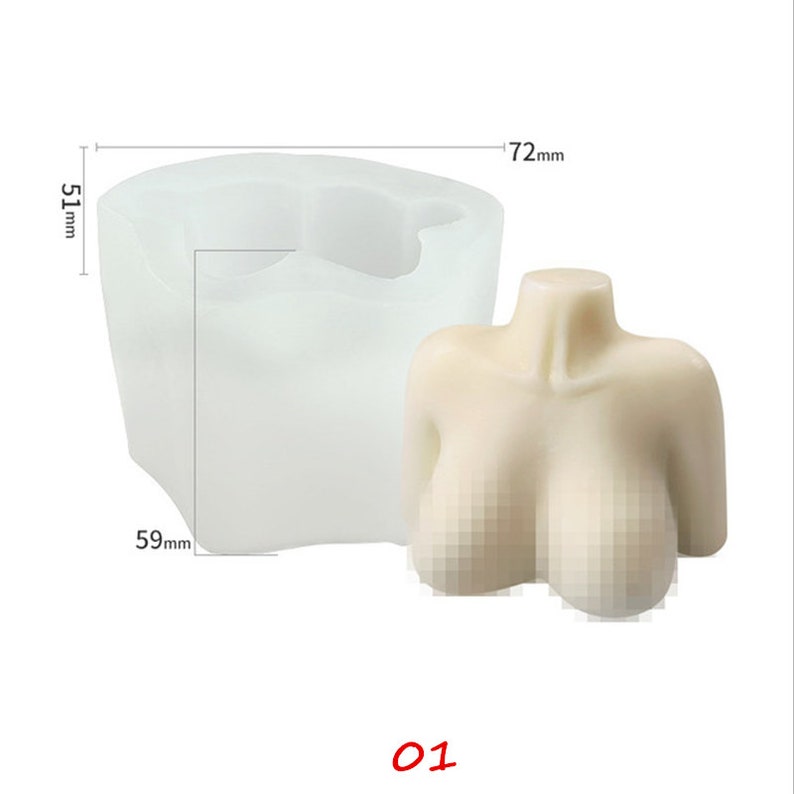 Female Body Candle Mold-Female Buttocks Candle Silicone Mold