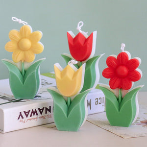 3D Flower Candle Silicone Mold/Tulip Flower Candle Mold/Sunflower Hyuna Flower