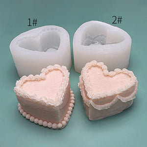 Heart Cake Candle Mold-3D Cake Candle Silicone Mold