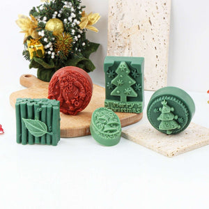 Silicone Soap Mold Handmade Lotion Bar Soap Making Tool 5 Styles Christmas Gifts