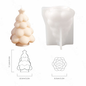 Christmas Tree Candle Silicone Mould Handmade Scented Candle Mold Pillar Candle Pine Candle Mold for Home Decor Crafts