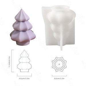 Christmas Tree Candle Silicone Mould Handmade Scented Candle Mold Pillar Candle Pine Candle Mold for Home Decor Crafts